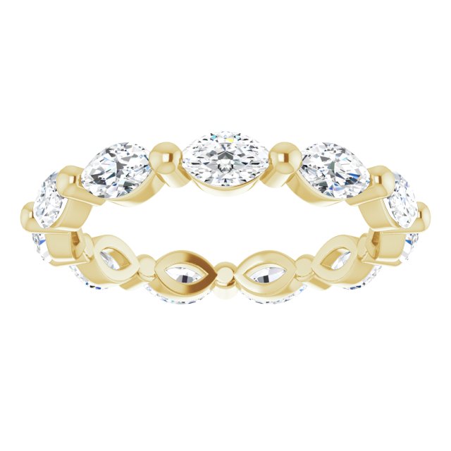 2.20 ct. Marquise Diamond Eternity Band-in 14K/18K White, Yellow, Rose Gold and Platinum - Christmas Jewelry Gift -VIRABYANI