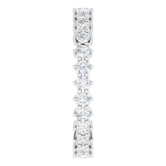 0.84 ct. Shared Prong Set Round Diamond Eternity Band-VIRABYANI