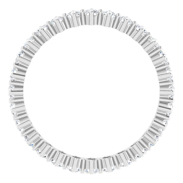 0.84 ct. Shared Prong Set Round Diamond Eternity Band-VIRABYANI