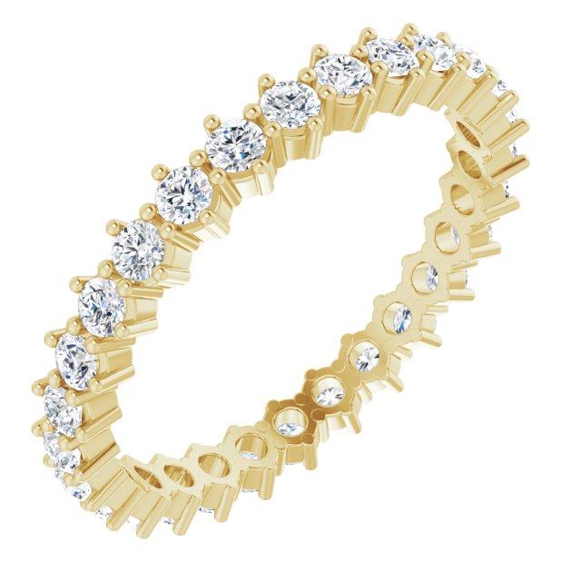 0.84 ct. Shared Prong Set Round Diamond Eternity Band-VIRABYANI