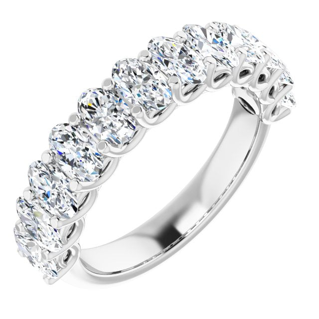 2.52 ct. Oval Cut Diamond Wedding Band-VIRABYANI