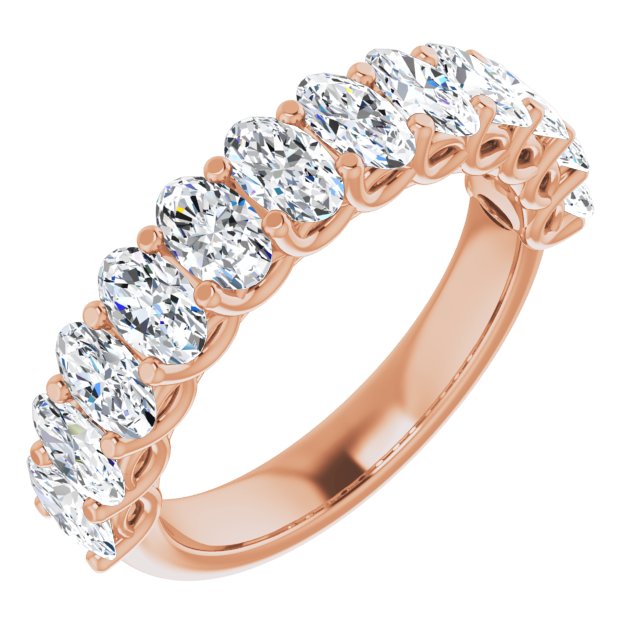 2.52 ct. Oval Cut Diamond Wedding Band-VIRABYANI