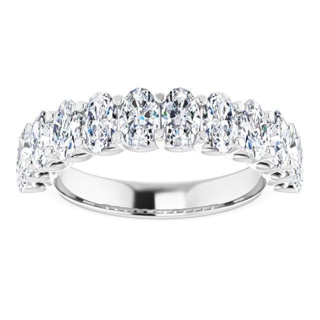 2.52 ct. Oval Cut Diamond Wedding Band-VIRABYANI