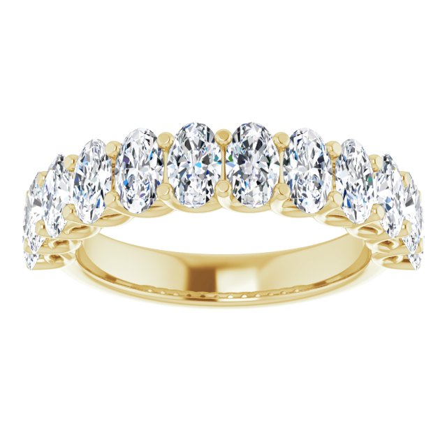 2.52 ct. Oval Cut Diamond Wedding Band-in 14K/18K White, Yellow, Rose Gold and Platinum - Christmas Jewelry Gift -VIRABYANI
