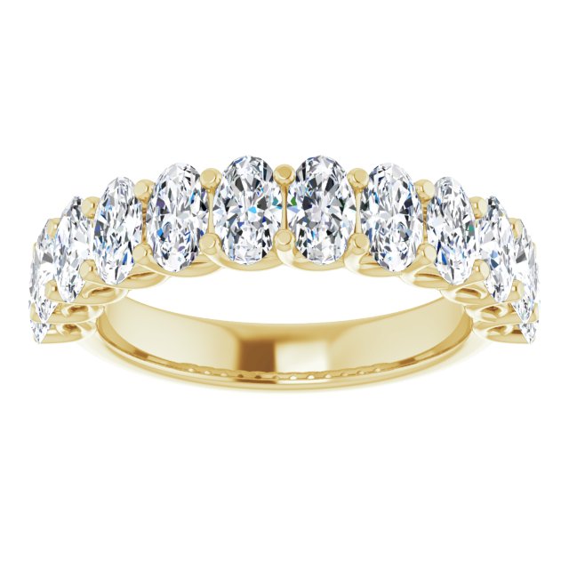 2.52 ct. Oval Cut Diamond Wedding Band-VIRABYANI