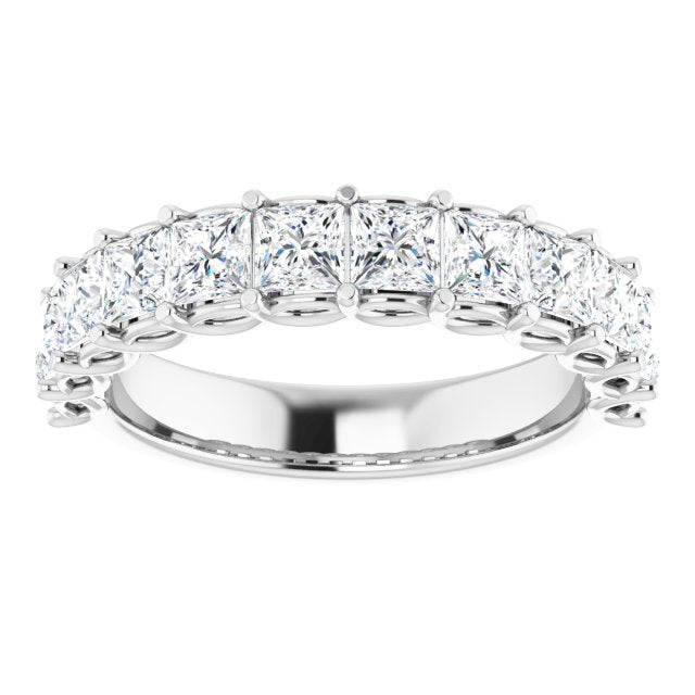 2.16 ct. Princess Cut Diamond Wedding Band-in 14K/18K White, Yellow, Rose Gold and Platinum - Christmas Jewelry Gift -VIRABYANI