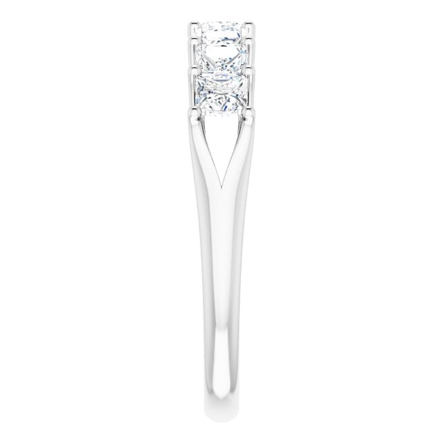 1.26 ct. Princess Cut Diamond Wedding Band 7 Stone Ring-VIRABYANI