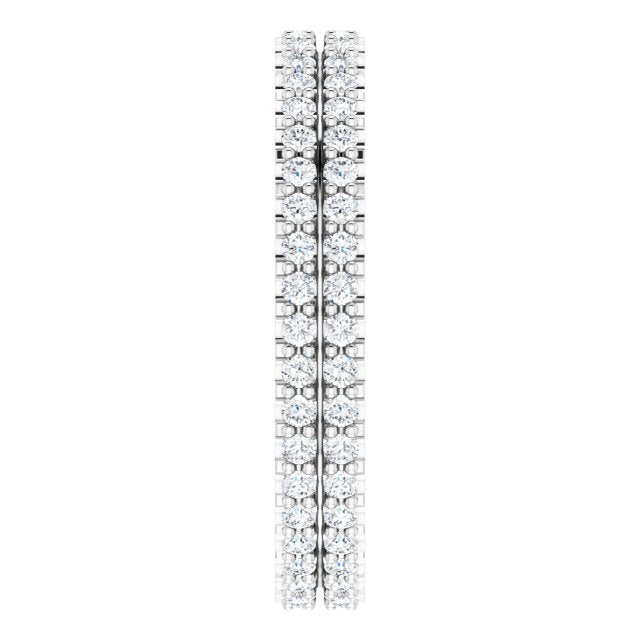 0.84 ct. Round Diamond Double Row Eternity Band-VIRABYANI