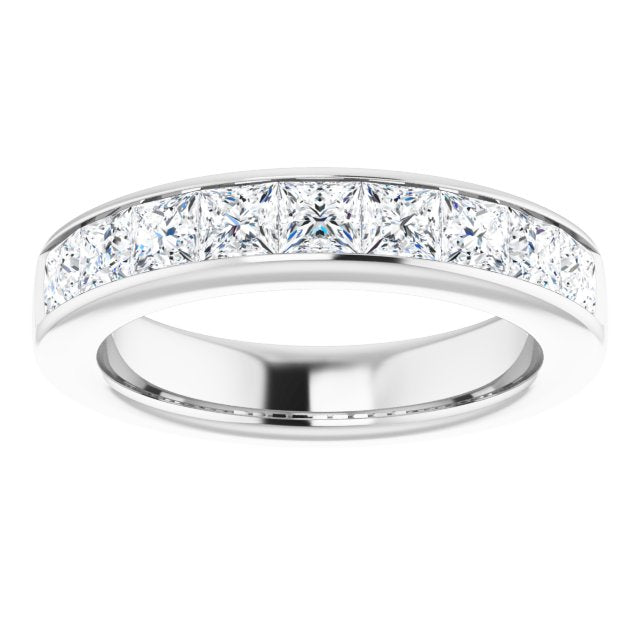 1.62 ct. Princess Cut Diamond Wedding Band-in 14K/18K White, Yellow, Rose Gold and Platinum - Christmas Jewelry Gift -VIRABYANI