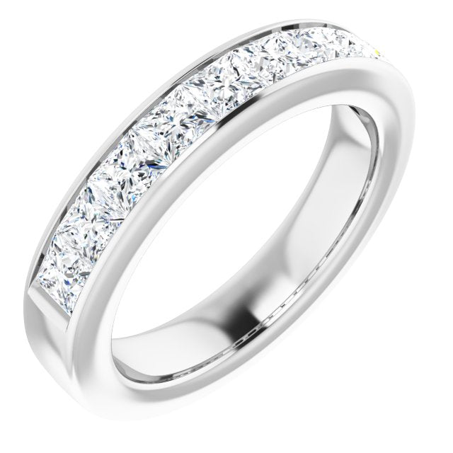 1.62 ct. Princess Cut Diamond Wedding Band-VIRABYANI