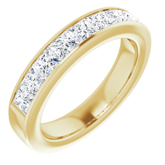 1.62 ct. Princess Cut Diamond Wedding Band-VIRABYANI