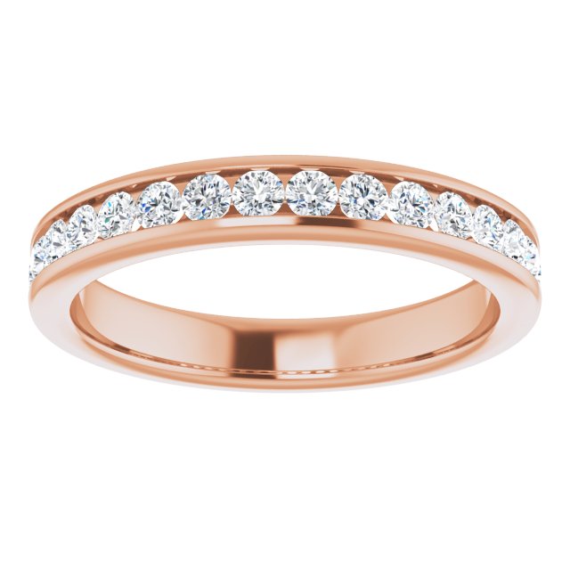 0.50 ct. Round Cut Diamond Wedding Band Channel Set Anniversary Ring-VIRABYANI