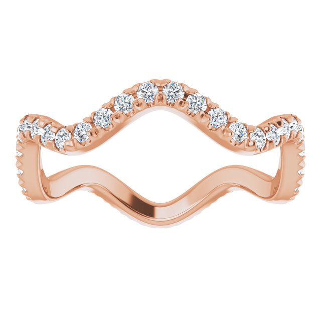 0.61 ct. Round Diamond Curvy Stackable Eternity Band-VIRABYANI