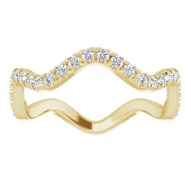 0.61 ct. Round Diamond Curvy Stackable Eternity Band-VIRABYANI