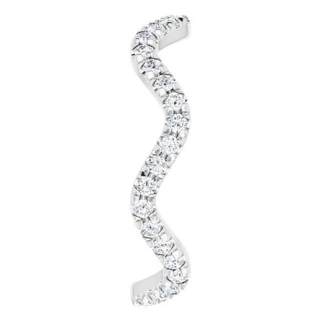 0.61 ct. Round Diamond Curvy Stackable Eternity Band-in 14K/18K White, Yellow, Rose Gold and Platinum - Christmas Jewelry Gift -VIRABYANI