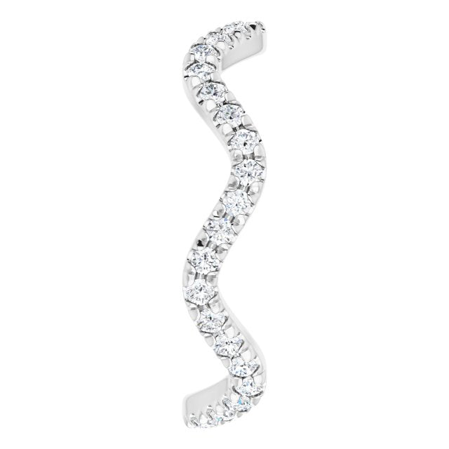 0.61 ct. Round Diamond Curvy Stackable Eternity Band-VIRABYANI