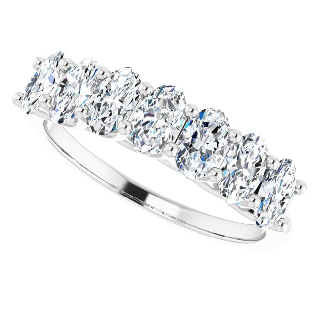 1.47 ct. Oval Cut Diamond Wedding Band Trellis Style Ring-VIRABYANI