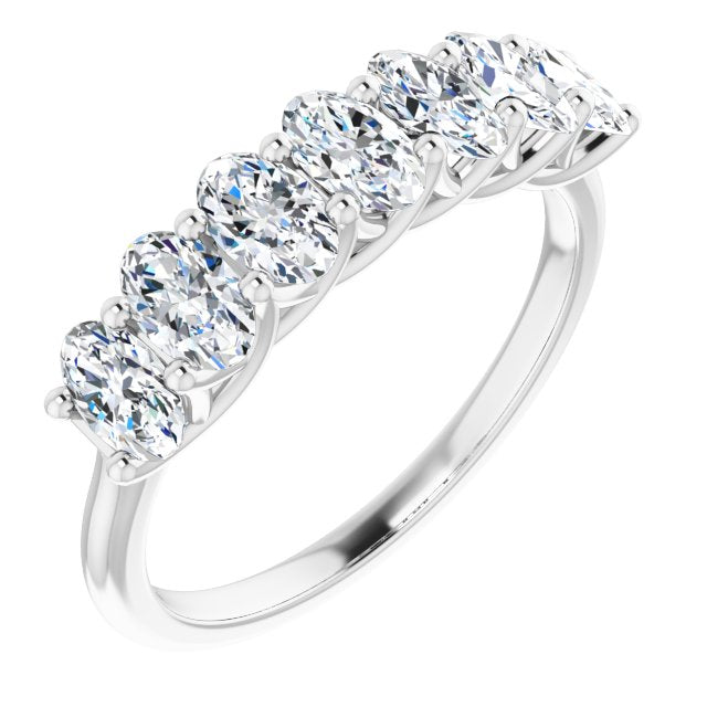 1.47 ct. Oval Cut Diamond Wedding Band Trellis Style Ring-VIRABYANI