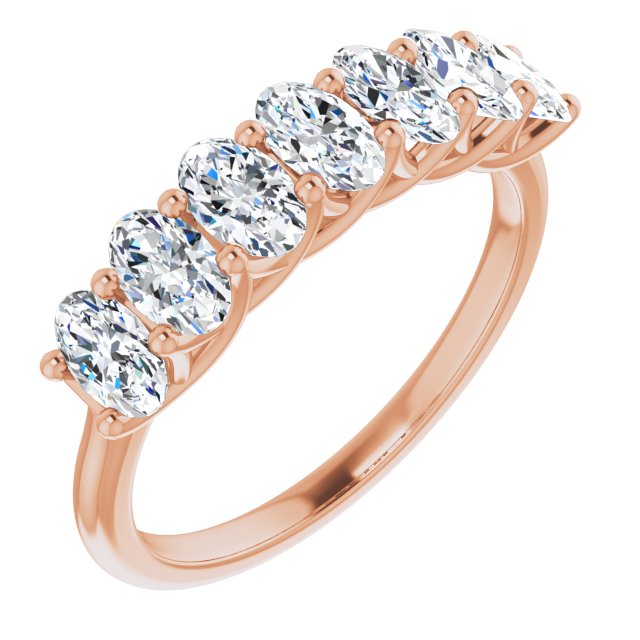 1.47 ct. Oval Cut Diamond Wedding Band Trellis Style Ring-VIRABYANI