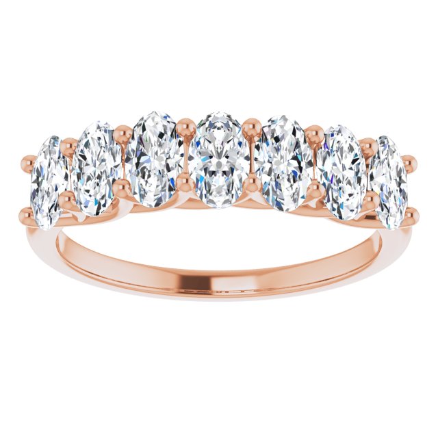 1.47 ct. Oval Cut Diamond Wedding Band Trellis Style Ring-VIRABYANI