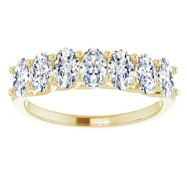 1.47 ct. Oval Cut Diamond Wedding Band Trellis Style Ring-VIRABYANI