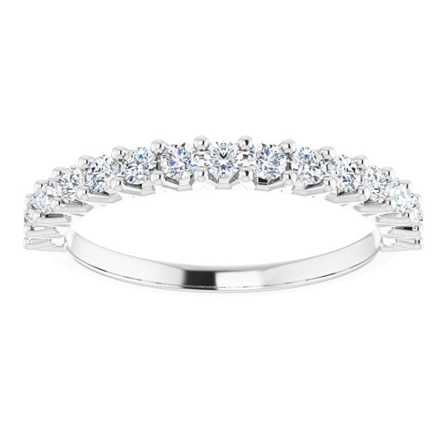 0.50 ct. Round Cut Diamond Stackable Wedding Band-VIRABYANI