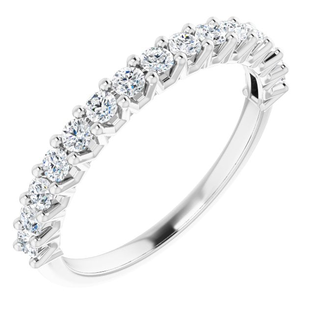 0.50 ct. Round Cut Diamond Stackable Wedding Band-VIRABYANI