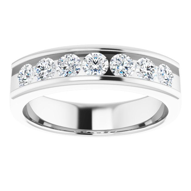 1.20 ctw Round Diamond Men's Ring | Diamond Men's Wedding Ring-in 14K/18K White, Yellow, Rose Gold and Platinum - Christmas Jewelry Gift -VIRABYANI