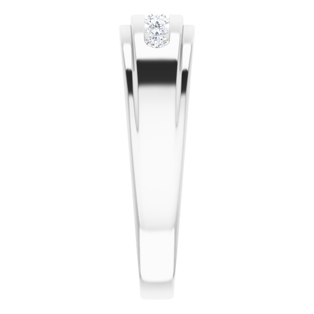 0.20 ctw Channel Set Round Diamond Men's Ring-VIRABYANI