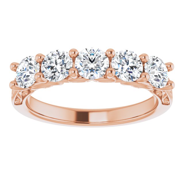 1.20 ct. Round Cut Diamond Wedding Band-in 14K/18K White, Yellow, Rose Gold and Platinum - Christmas Jewelry Gift -VIRABYANI