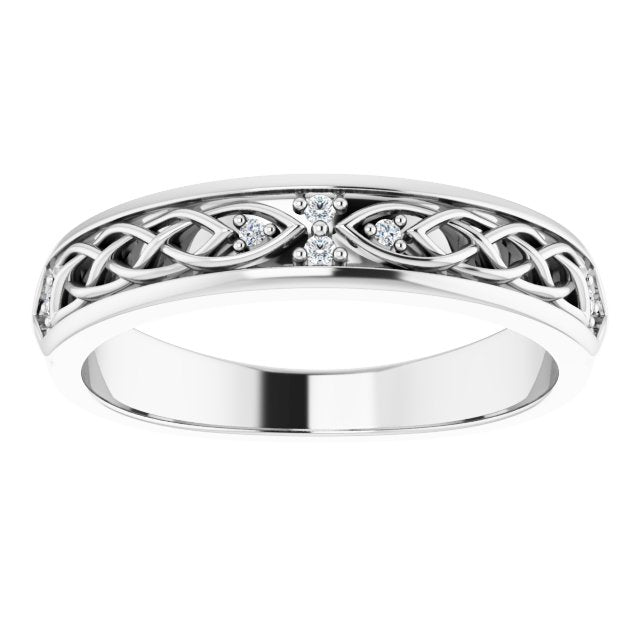 Art Deco Style Cut Diamond Wedding Band-in 14K/18K White, Yellow, Rose Gold and Platinum - Christmas Jewelry Gift -VIRABYANI