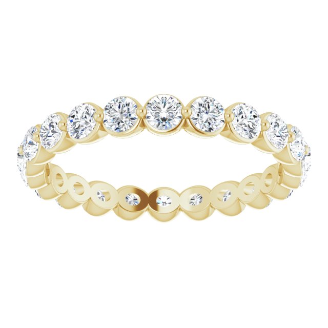 1.32 ct. Round Diamond Eternity Band Delicate Diamond Ring-VIRABYANI