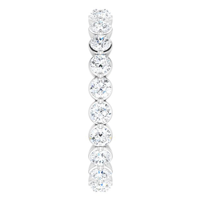 1.32 ct. Round Diamond Eternity Band-in 14K/18K White, Yellow, Rose Gold and Platinum - Christmas Jewelry Gift -VIRABYANI