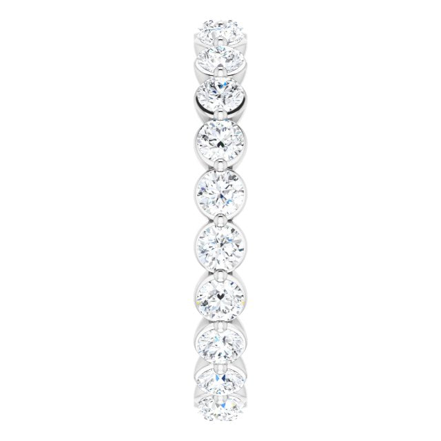 1.32 ct. Round Diamond Eternity Band Delicate Diamond Ring-VIRABYANI