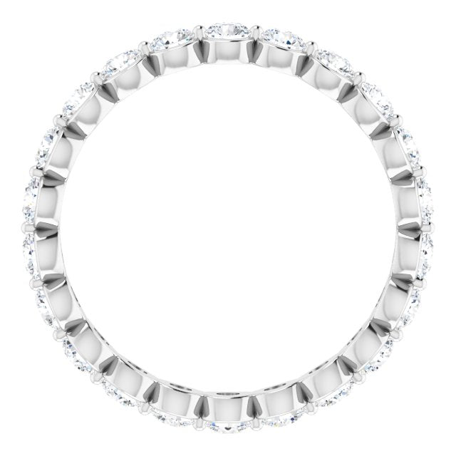 1.32 ct. Round Diamond Eternity Band Delicate Diamond Ring-VIRABYANI