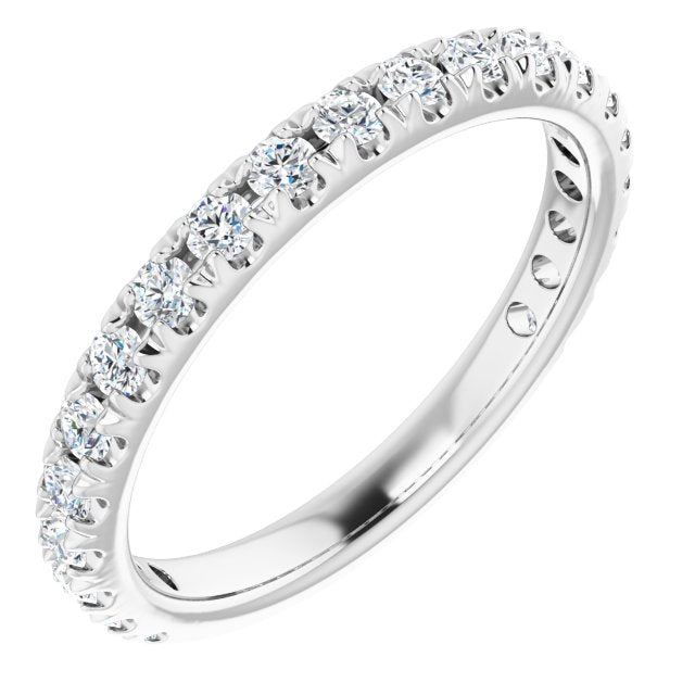 0.62 ct. Round Cut Diamond Comfort Fit Wedding Band-VIRABYANI
