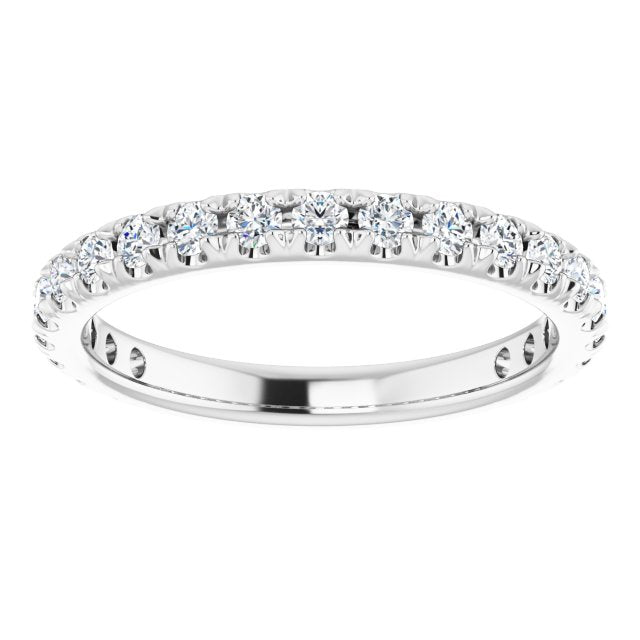 0.62 ct. Round Cut Diamond Comfort Fit Wedding Band-in 14K/18K White, Yellow, Rose Gold and Platinum - Christmas Jewelry Gift -VIRABYANI