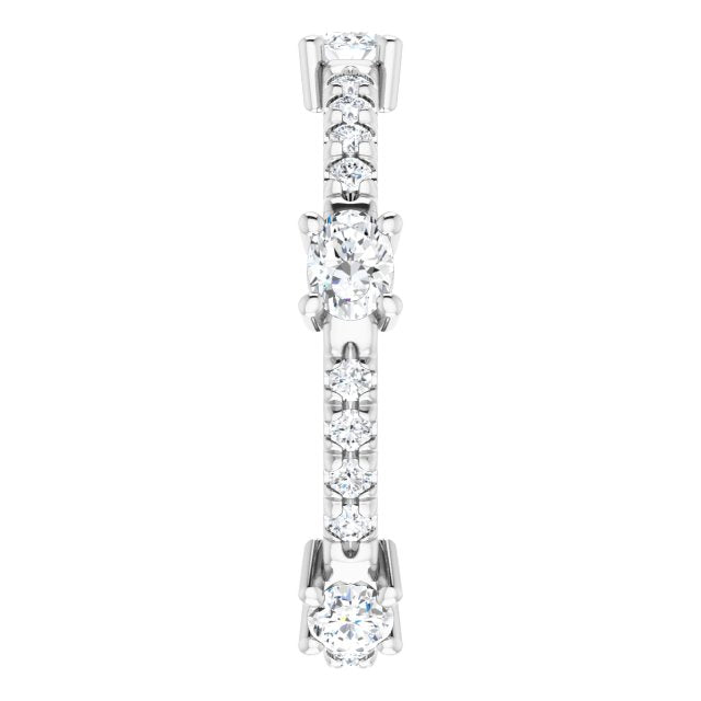 1.20 ct. Oval & Round Diamond Eternity Band-VIRABYANI