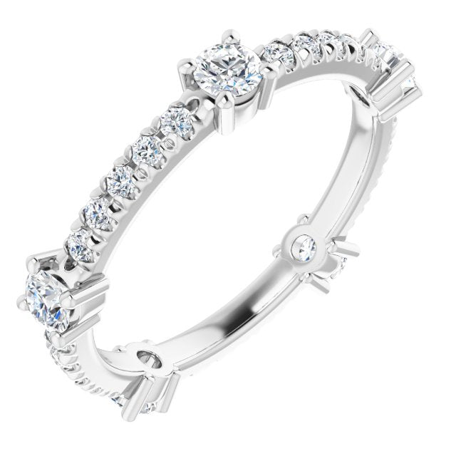0.87 ct. Round Diamond Eternity Band-VIRABYANI