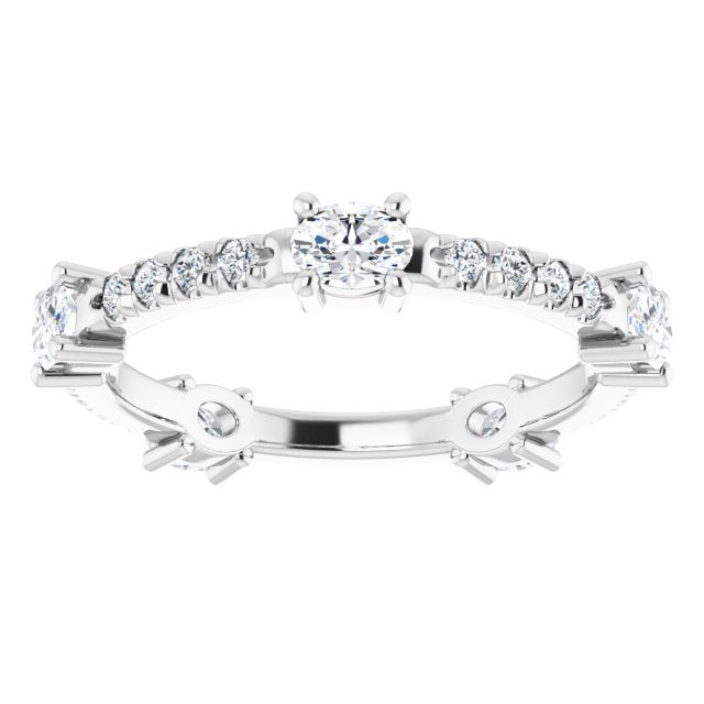 1.20 ct. Oval & Round Diamond Eternity Band-VIRABYANI