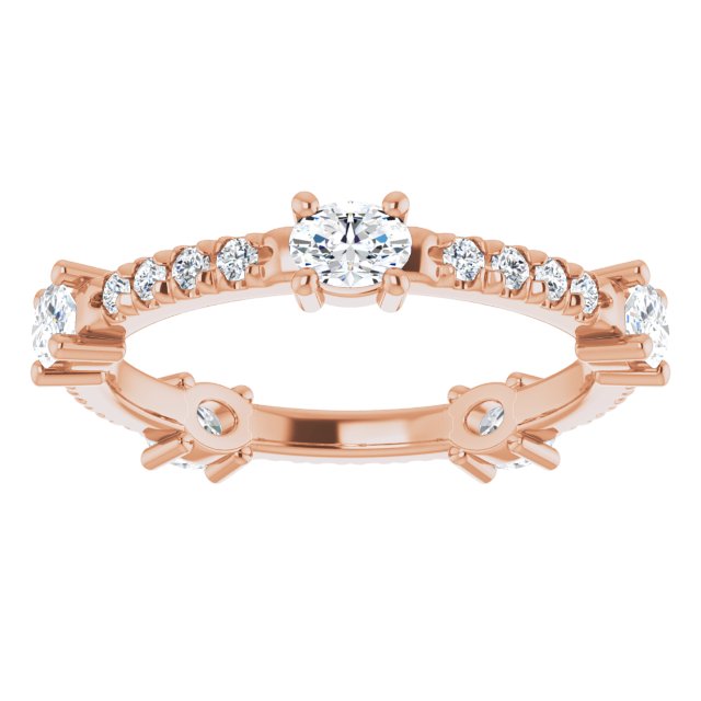 1.20 ct. Oval & Round Diamond Eternity Band-VIRABYANI