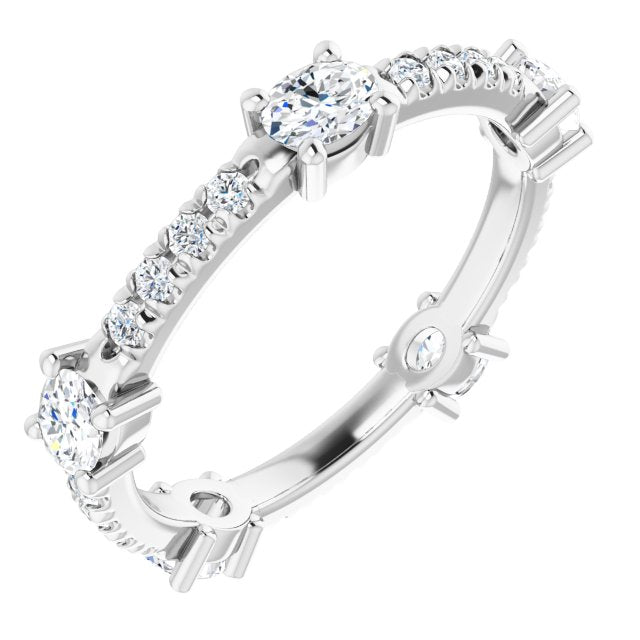 1.20 ct. Oval & Round Diamond Eternity Band-VIRABYANI