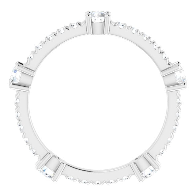 0.87 ct. Round Diamond Eternity Band-VIRABYANI