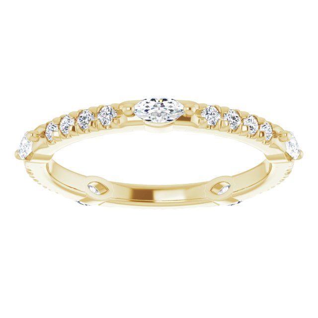 0.80 ct. Prong Set Marquise & Round Diamond Eternity Band-VIRABYANI