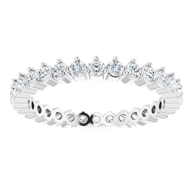 0.90 ct. Round Diamond Eternity Band Stackable Ring-VIRABYANI