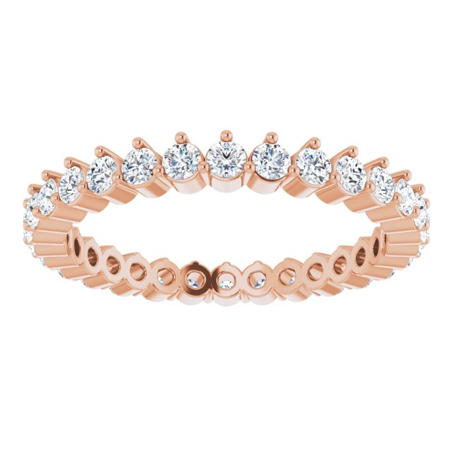 0.90 ct. Round Diamond Eternity Band Stackable Ring-VIRABYANI