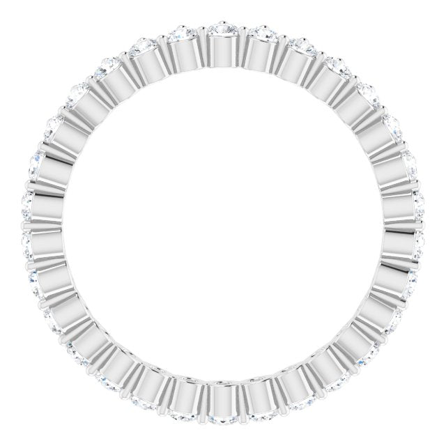 0.90 ct. Round Diamond Eternity Band Stackable Ring-VIRABYANI