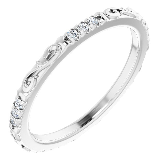 Delicate Stackable Infinity Diamond Eternity Band-VIRABYANI