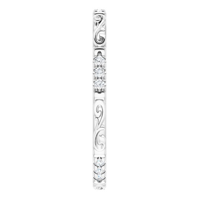 Delicate Stackable Infinity Diamond Eternity Band-VIRABYANI