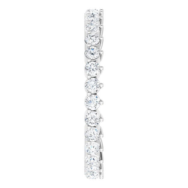 0.90 ct. Round Diamond Eternity Band Stackable Ring-VIRABYANI